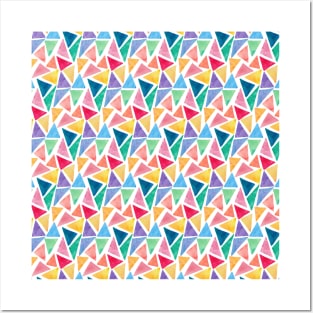 Colorful triangle design pattern Posters and Art